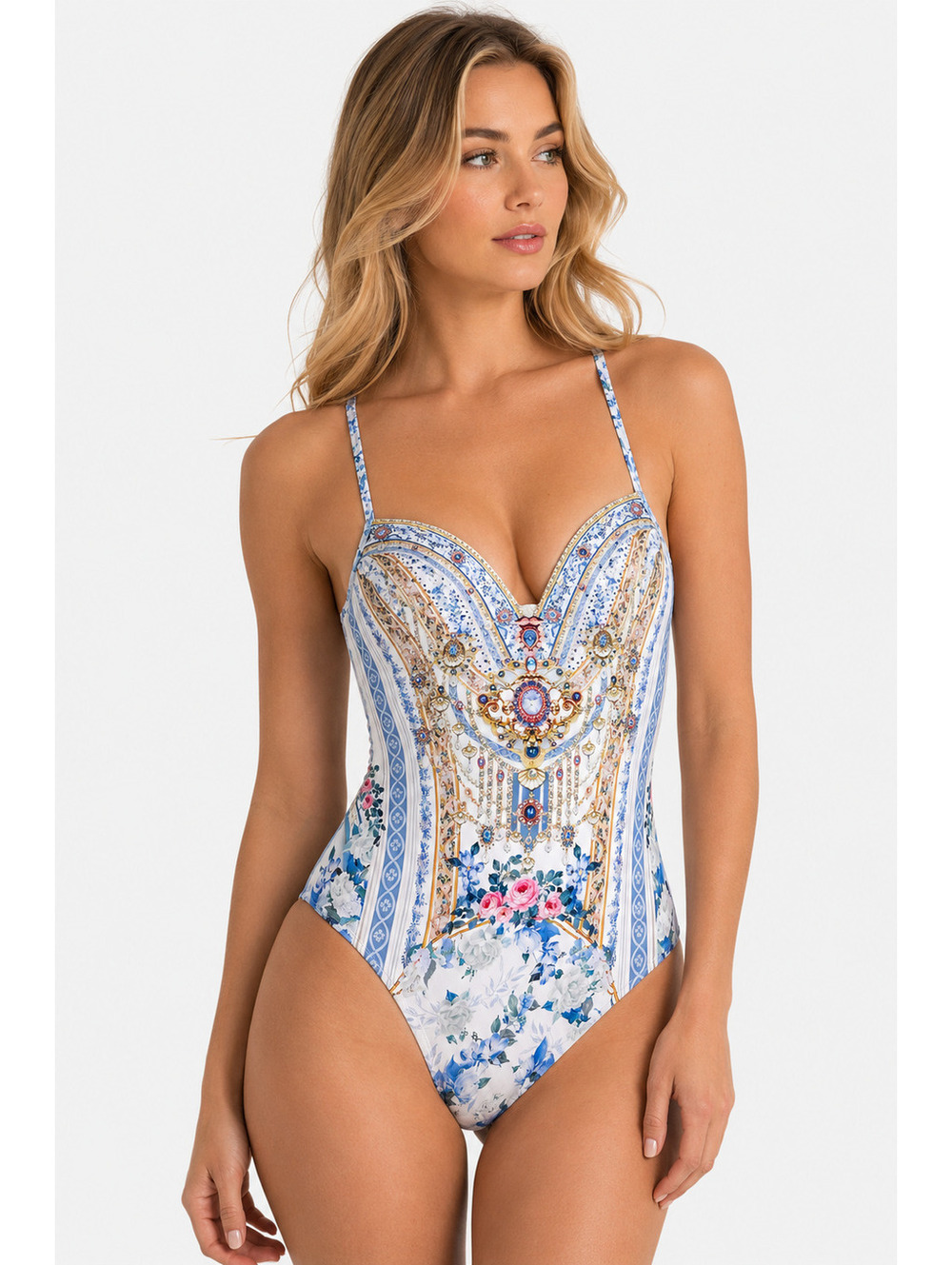 Camilla Season Of The Siren Moulded Underwire One Piece Swimsuit XS D Cup | NWT
